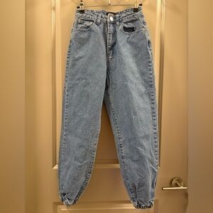 Missguided Sky Blue High Rise Jeans